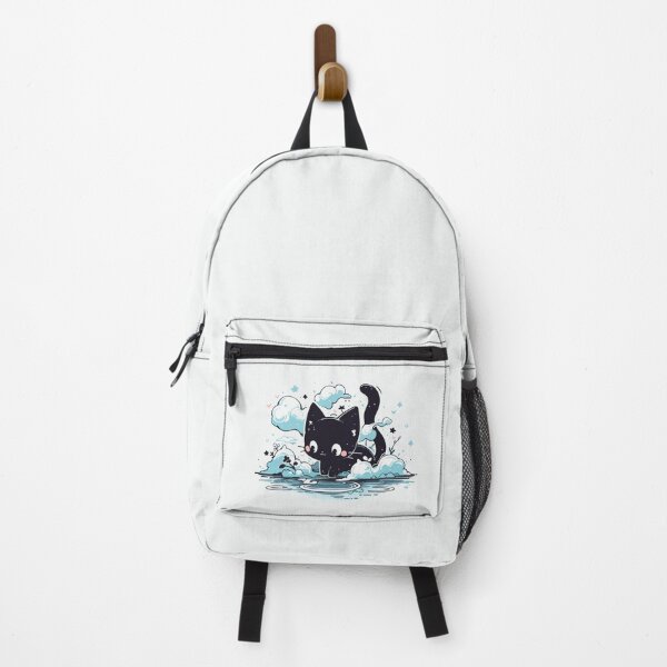 Item preview, Black cat on the side of a pond designed and sold by etherElric.