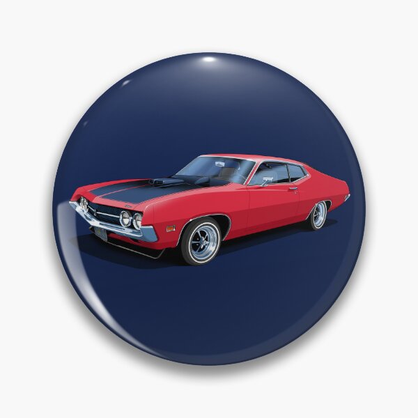 Item preview, 1970 Ford Torino Cobra Jet in candy apple red designed and sold by candc-retro.