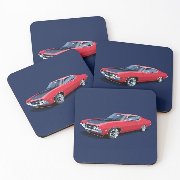Item preview, 1970 Ford Torino Cobra Jet in candy apple red designed and sold by candc-retro.