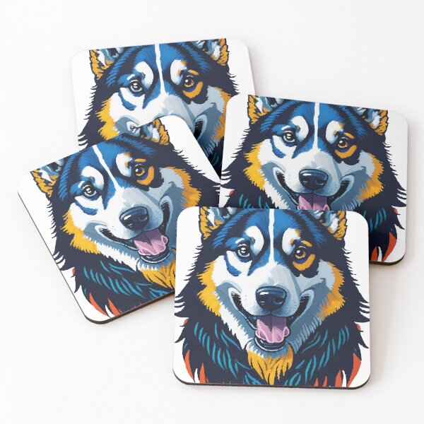Item preview, Cute Husky, happy, smiling designed and sold by CatCoconut-Art.