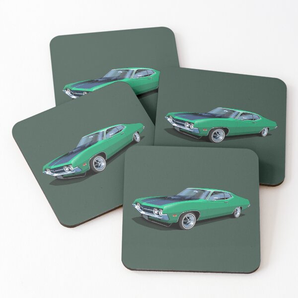 Item preview, 1970 Ford Torino Cobra Jet in grabber green designed and sold by candc-retro.