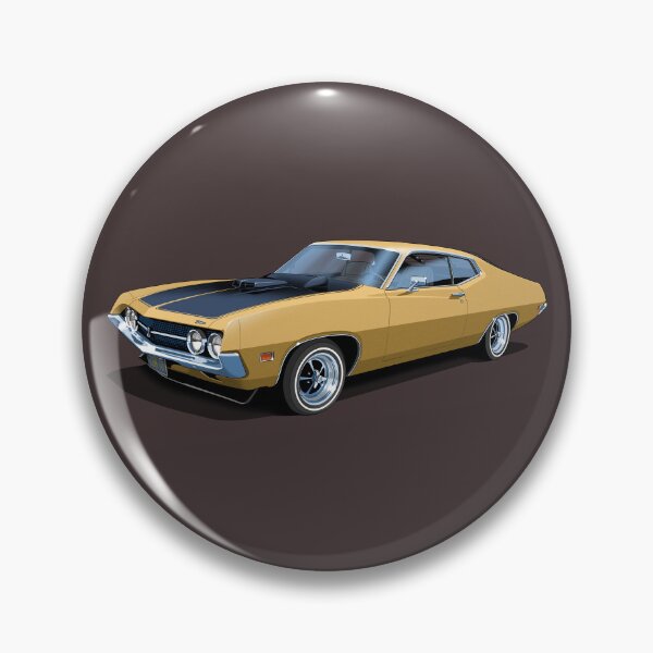 Item preview, 1970 Ford Torino Cobra Jet in yellow gold designed and sold by candc-retro.