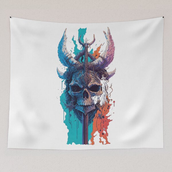 Item preview, Mighty warrior skull designed and sold by prasathebest.