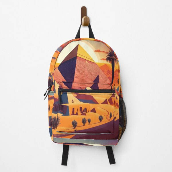 Item preview, Desert Pyramids Sunset Graffiti Style Art Painting Design Print designed and sold by randomtdesigns.