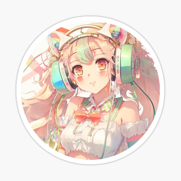 Gorgeous Gaze: Side-Profile Portrait of a Fabulous Anime Girl Sticker for  Sale by kaiolet