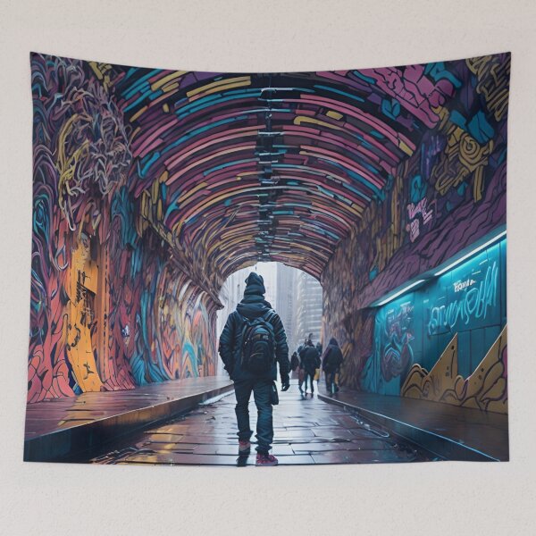 Item preview, Graffiti Tunnel Of Art designed and sold by ArtsyWishesShop.