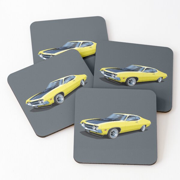 Item preview, 1970 Ford Torino Cobra Jet in grabber yellow designed and sold by candc-retro.