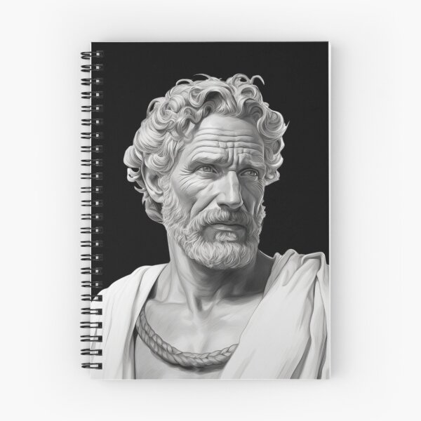 Item preview, Seneca The Younger - Black & White Sketch with Functional Aesthetics designed and sold by The Stoic Sigma.