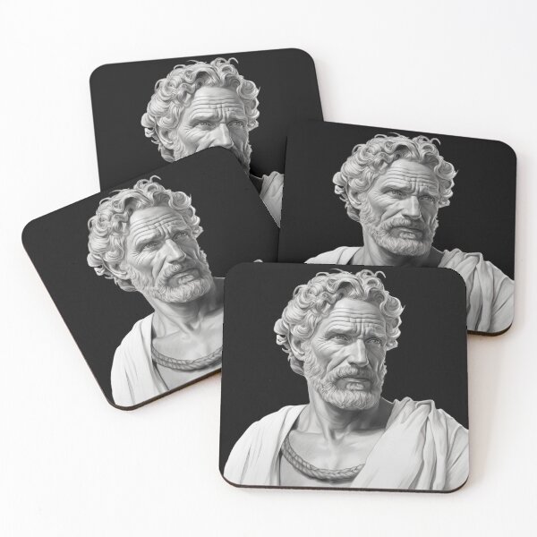 Item preview, Seneca The Younger - Black & White Sketch with Functional Aesthetics designed and sold by The Stoic Sigma.