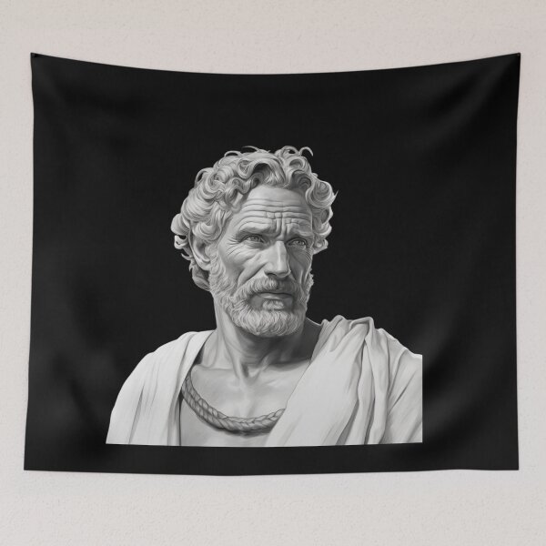Item preview, Seneca The Younger - Black & White Sketch with Functional Aesthetics designed and sold by The Stoic Sigma.