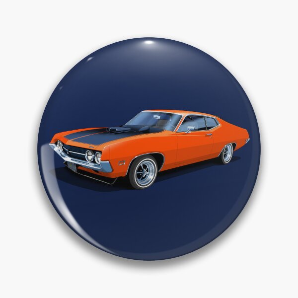 Item preview, 1970 Ford Torino Cobra Jet in red orange designed and sold by candc-retro.
