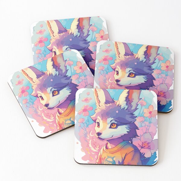 Item preview, Enchanting Wolf Cute Sticker: Embrace the Adorable Spirit of the Wild designed and sold by StickerAlchemy.