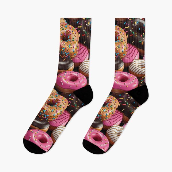 Aperçu de l'œuvre Modèle sans couture de beignets réalistes créée et vendue par PatternStudios.