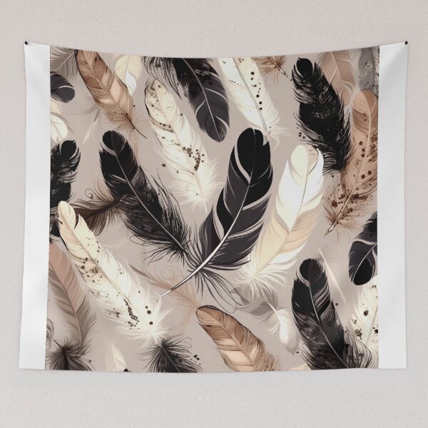 Item preview, Feathers - Beige, brown, gray, black, white 2 designed and sold by Highlandkings.