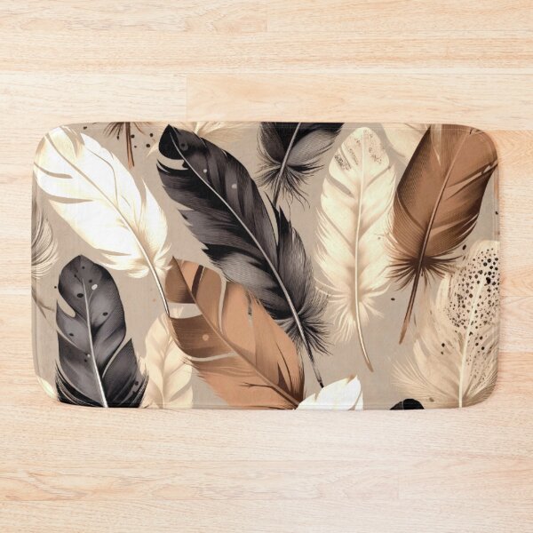 Item preview, Feathers - Beige, brown, gray, black, white 3 designed and sold by Highlandkings.
