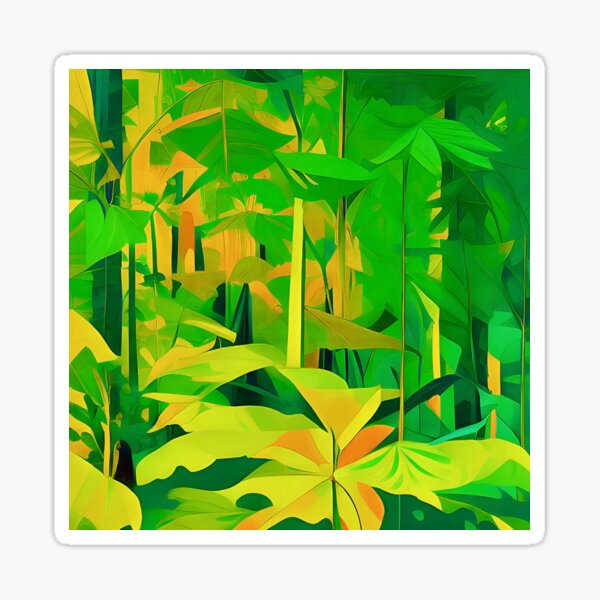 Lush Tropical Foliage Sticker