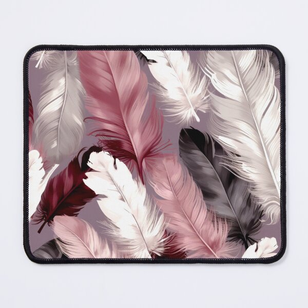 Item preview, Feathers - Burgundy, blush, ivory, silver, gray 2 designed and sold by Highlandkings.