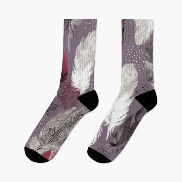 Artikelvorschau, Feathers - Burgundy, blush, ivory, silver, gray 3 entworfen und verkauft von Highlandkings.