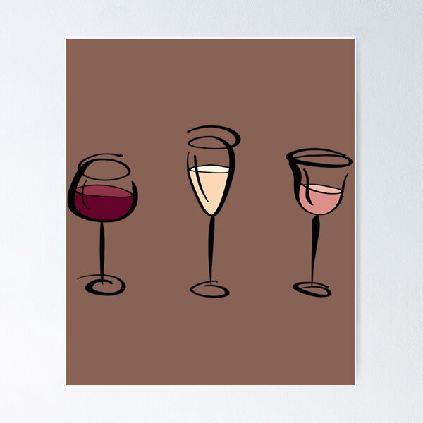 Aesthetic Boho Wine Glass Art Board Print for Sale by Cravio