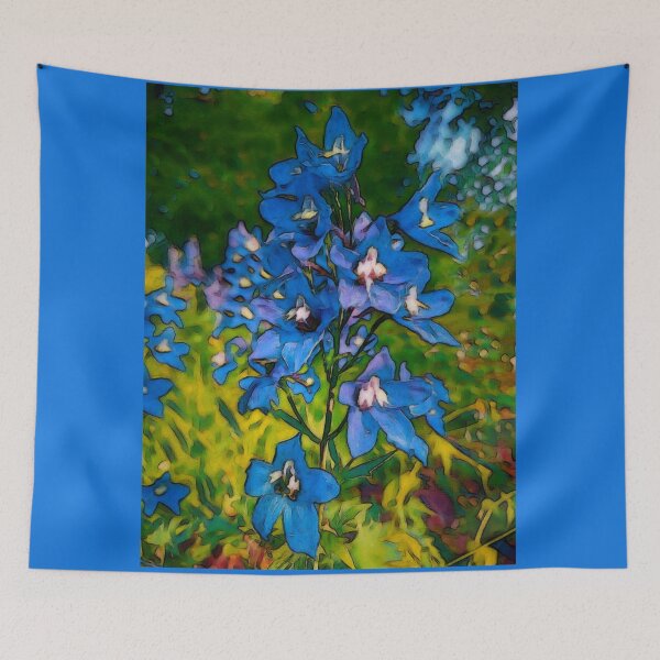 Item preview, Blue Delphinium Flowers  designed and sold by Taina Sohlman.