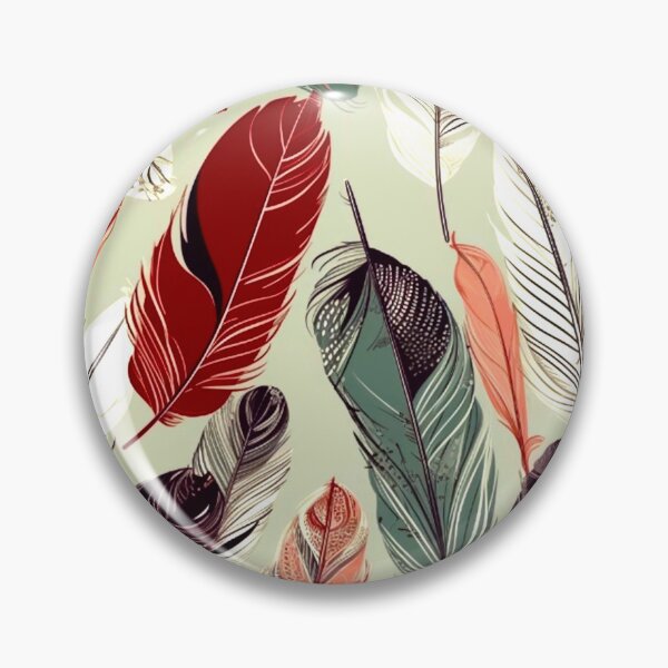 Artikelvorschau, Feathers - Burgundy, coral, sage, ivory, silver 3 entworfen und verkauft von Highlandkings.