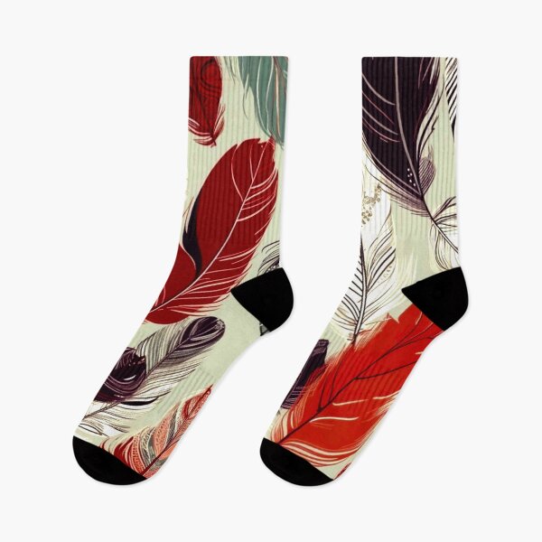 Item preview, Feathers - Burgundy, coral, sage, ivory, silver 3 designed and sold by Highlandkings.