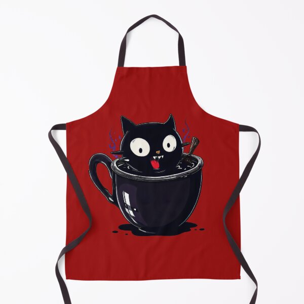 Item preview, Witchy Black cat in cup designed and sold by TomFrontierArt.