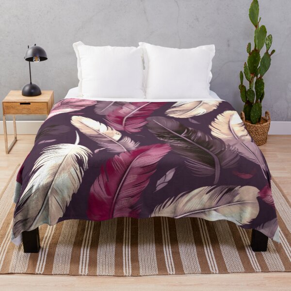 Item preview, Feathers - Burgundy, eggplant, blush, silver, black designed and sold by Highlandkings.