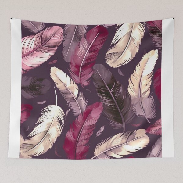 Item preview, Feathers - Burgundy, eggplant, blush, silver, black designed and sold by Highlandkings.