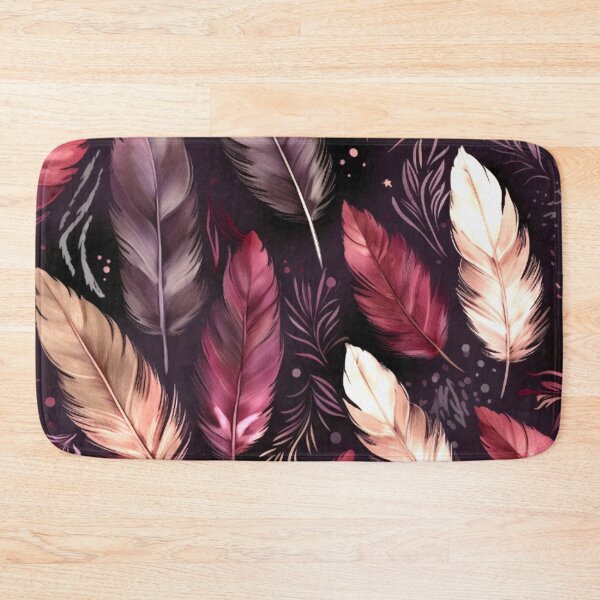 Item preview, Feathers - Burgundy, eggplant, blush, silver, black 2 designed and sold by Highlandkings.