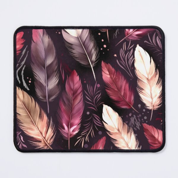 Item preview, Feathers - Burgundy, eggplant, blush, silver, black 2 designed and sold by Highlandkings.