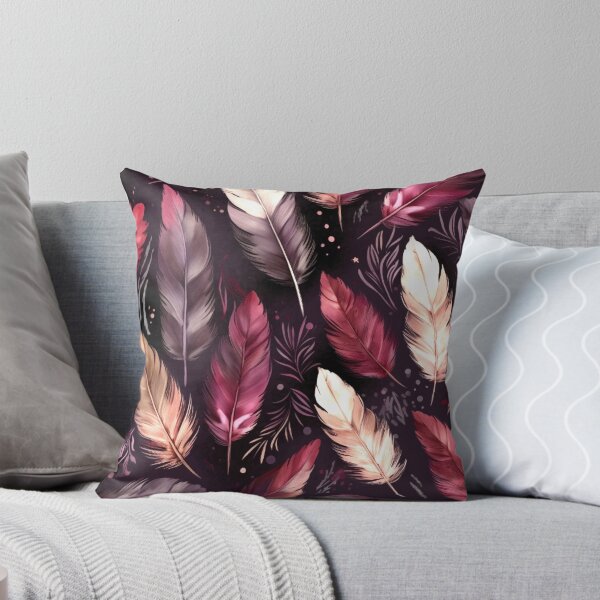Item preview, Feathers - Burgundy, eggplant, blush, silver, black 2 designed and sold by Highlandkings.