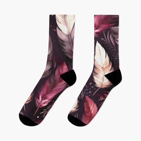 Item preview, Feathers - Burgundy, eggplant, blush, silver, black 2 designed and sold by Highlandkings.