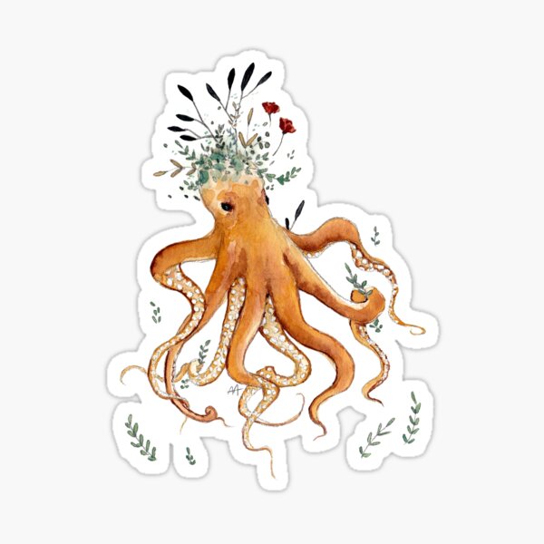 Octopuses Stickers Redbubble - roblox octopus garden
