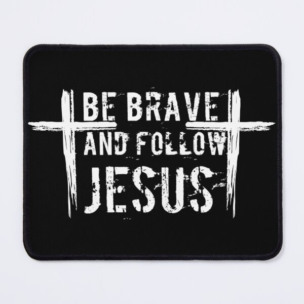 Item preview, Be Brave And Follow Jesus Christian Cross Design designed and sold by CrossAndCrown.