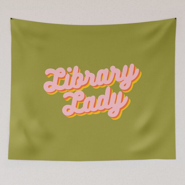 Item preview, Retro Library Lady Design in Pink	 designed and sold by hdwrxmufgk15.