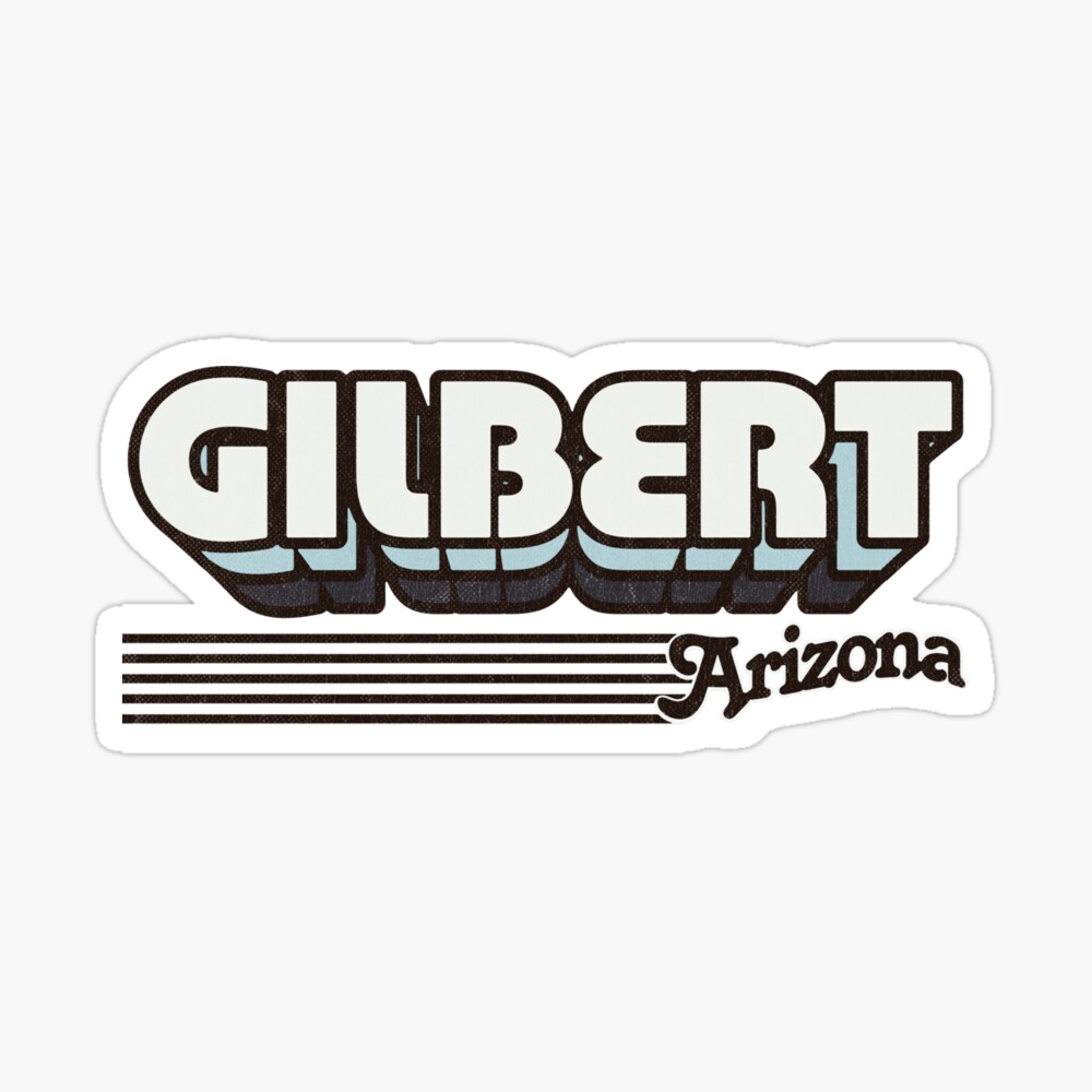 Gilbert, Arizona | Retro Stripes Sticker