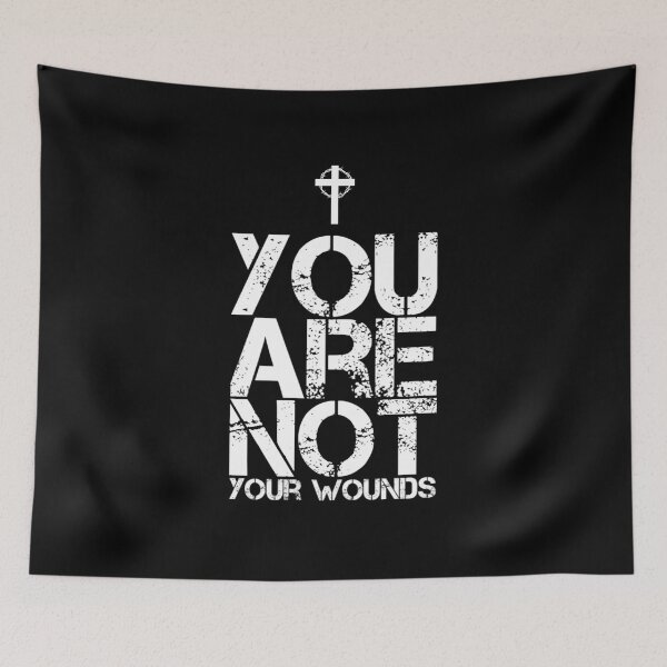 Item preview, You Are Not Your Wounds Christian Encouragement designed and sold by CrossAndCrown.
