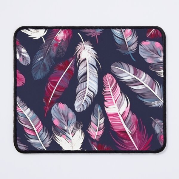 Item preview, Feathers - Burgundy, fuchsia, navy, white, silver designed and sold by Highlandkings.