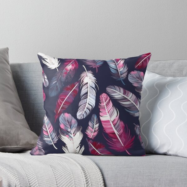 Item preview, Feathers - Burgundy, fuchsia, navy, white, silver designed and sold by Highlandkings.