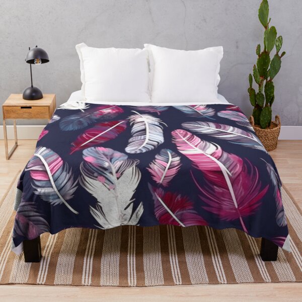 Item preview, Feathers - Burgundy, fuchsia, navy, white, silver designed and sold by Highlandkings.