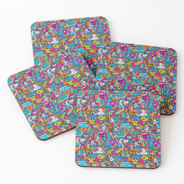 Item preview, Fun doodle seamless pattern. Creative minimalist style art background for children or trendy design designed and sold by ShopThousand.