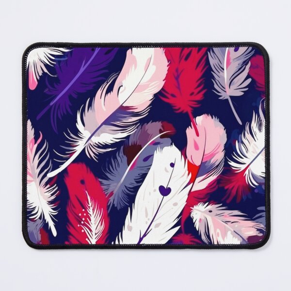 Item preview, Feathers - Burgundy, fuchsia, navy, white, silver 2 designed and sold by Highlandkings.