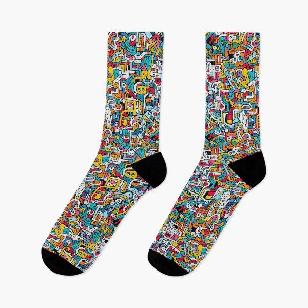 Item preview, Fun doodle seamless pattern. Creative minimalist style art background for children or trendy design designed and sold by ShopThousand.