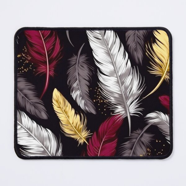 Item preview, Feathers - Burgundy, gold, white, gray, black designed and sold by Highlandkings.