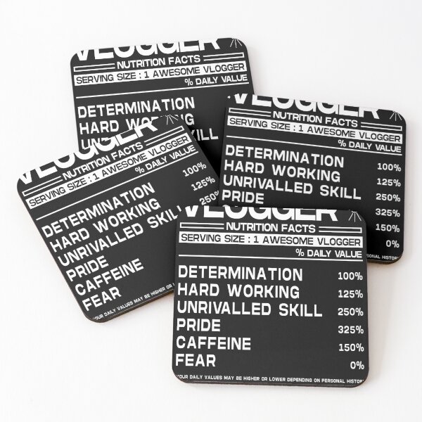 Item preview, Vlogger Nutrition Facts shirt design designed and sold by ScionEros.