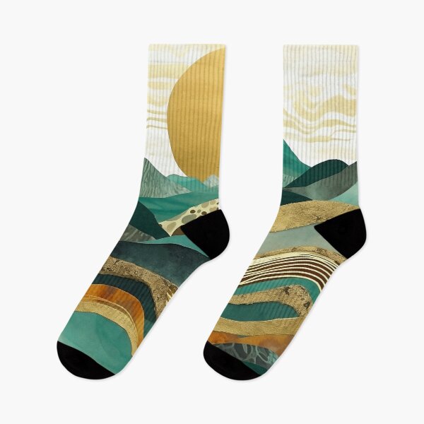 Item preview, Mountain view - golden and teal designed and sold by ZenWanderer.