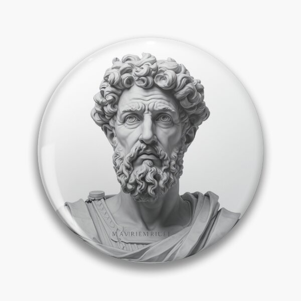 Item preview, Marcus Aurelius - M AVIRIEMRCUEI designed and sold by The Stoic Sigma.