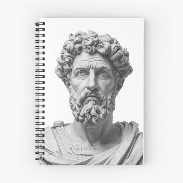Item preview, Marcus Aurelius - M AVIRIEMRCUEI designed and sold by The Stoic Sigma.