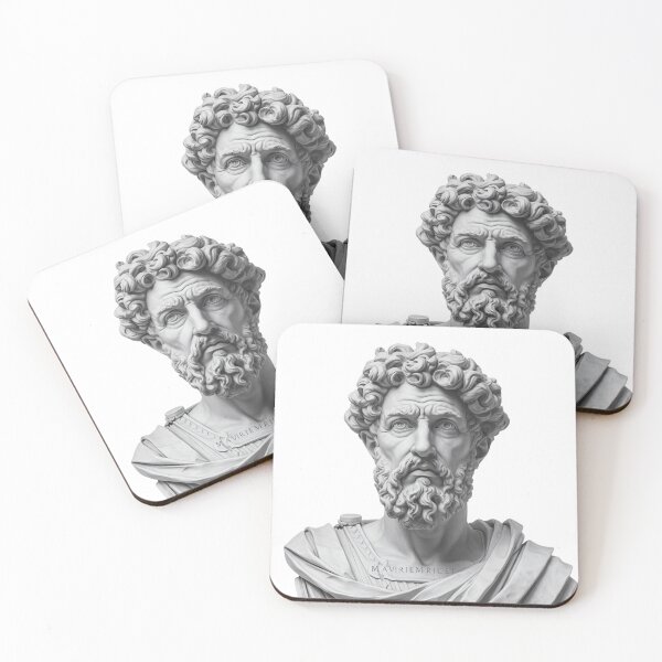 Item preview, Marcus Aurelius - M AVIRIEMRCUEI designed and sold by The Stoic Sigma.